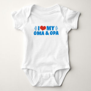 Ik hou van mijn Oma en Opa Pacifier Romper