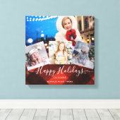 Ik hou van mijn OMA - FOTOCOLLAGE Cadeau voor groo Canvas Afdruk (Insitu (Houten vloer))