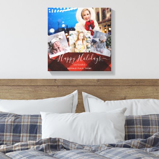 Ik hou van mijn OMA - FOTOCOLLAGE Cadeau voor groo Canvas Afdruk (Insitu (Slaapkamer))