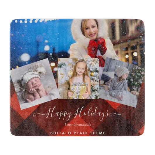 Ik hou van mijn OMA - FOTOCOLLAGE Oma Cadeau Snijplank (Voorkant)