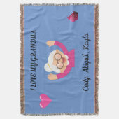"Ik hou van mijn oma" gooit deken met kinder namen (Voorkant Verticaal)