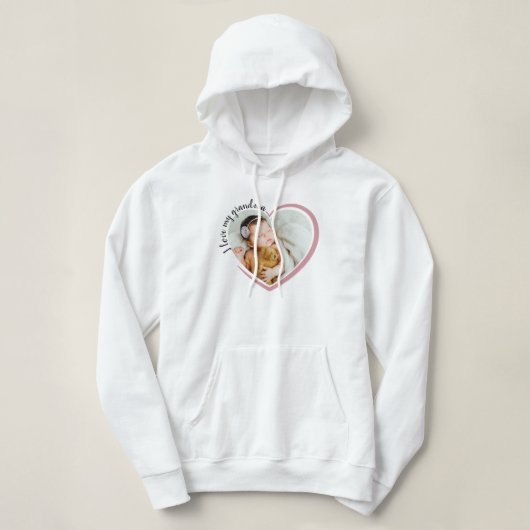 Ik hou van mijn oma-hartfoto hoodie (Design voorkant)