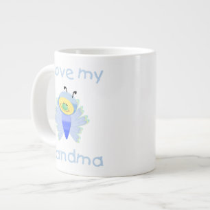 Ik hou van mijn oma (jongen flutterby) grote koffiekop