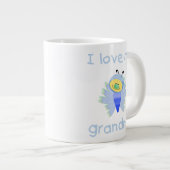 Ik hou van mijn oma (jongen flutterby) grote koffiekop (Voorkant rechts)