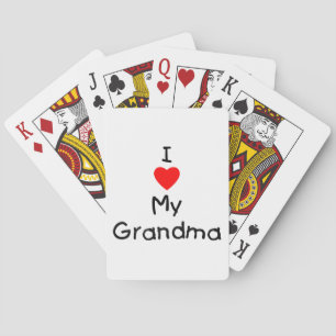 Ik hou van mijn oma pokerkaarten