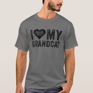 Ik hou van mijn oma Red Heart Cat Pet Lover Funny  T-shirt