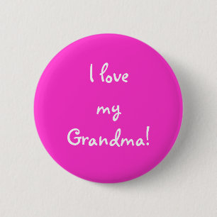 Ik hou van mijn oma! ronde button 5,7 cm