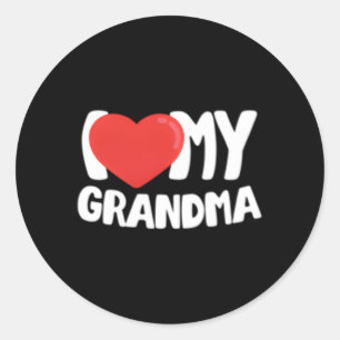Ik hou van mijn oma ronde sticker