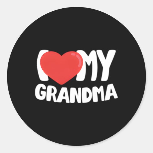 Ik hou van mijn oma ronde sticker (Voorkant)