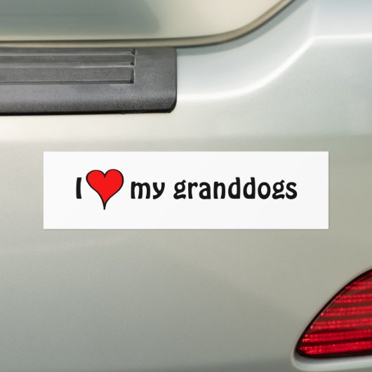 Ik hou van mijn oma's bumpersticker (Op auto)