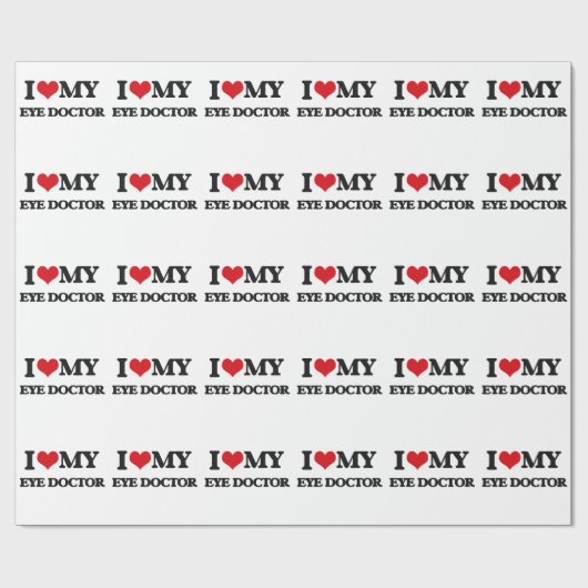 Ik hou van mijn Oogdokter Cadeaupapier (Vlak)