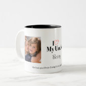 Ik hou van mijn oom 2 Foto Aangepaste Mok (Voorkant links)