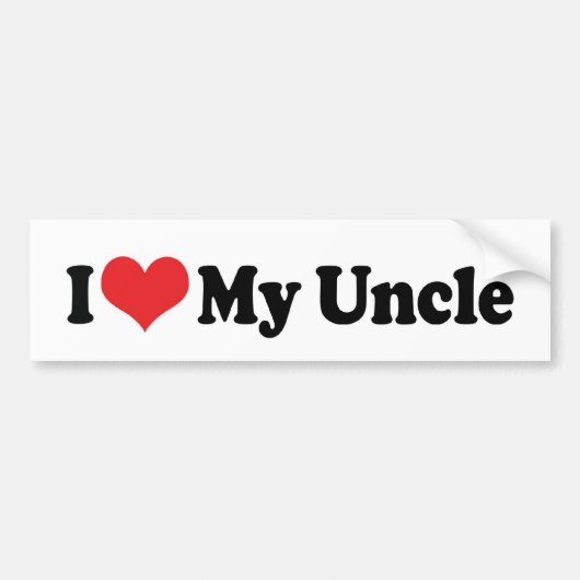 Ik hou van mijn oom bumpersticker (Voorkant)