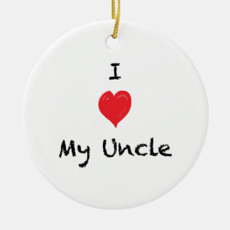Ik hou van mijn oom Custom 2 Sided Photo Ornaming Keramisch Ornament