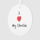 Ik hou van mijn oom Custom 2 Sided Photo Ornaming Ornament (voorkant)