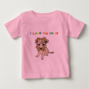 Ik hou van mijn oom Long Slapeve Baby Shirt