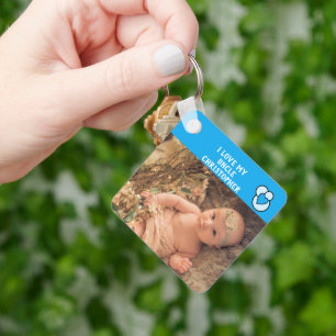 Ik hou van mijn oom naam foto's blauw liefhart sleutelhanger