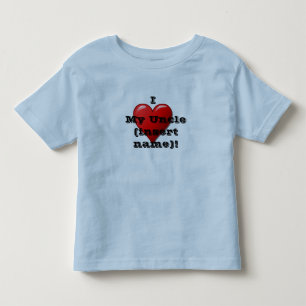 Ik hou van mijn oom (naam) Kind Hart T Shirt