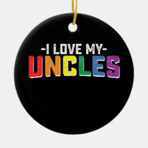 ik hou van mijn ooms pride gay lesbische familie m keramisch ornament