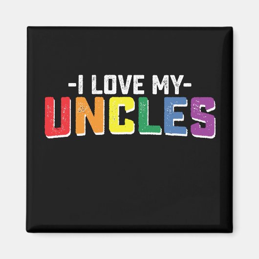 ik hou van mijn ooms pride gay lesbische familie m magneet (Voorkant)