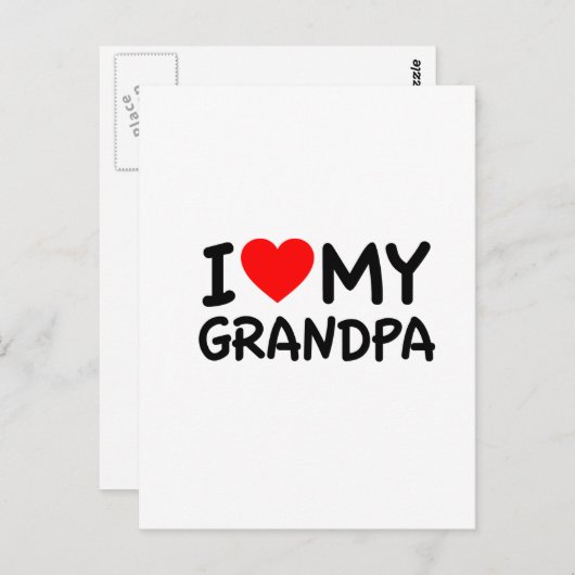 Ik hou van mijn opa briefkaart (Voorkant / Achterkant)