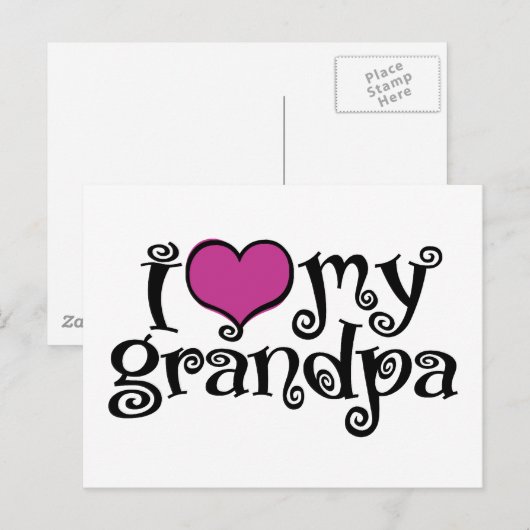 Ik hou van mijn opa briefkaart (Voorkant / Achterkant)