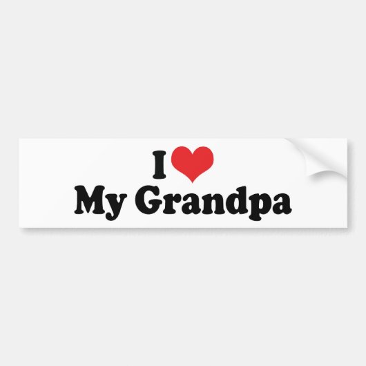 Ik hou van mijn opa bumpersticker (Voorkant)