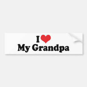 Ik hou van mijn opa-Bumpersticker Bumpersticker
