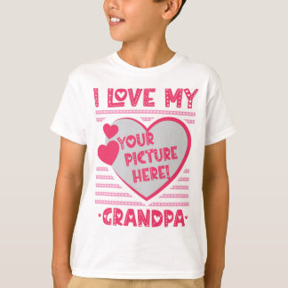Ik hou van mijn opa Custom Grandpa Photo T-Shirt