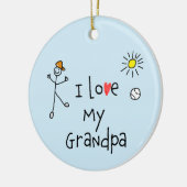 Ik hou van mijn opa foto keramisch ornament (Links)