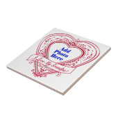 Ik hou van mijn opa! Foto Red Hearts Tegeltje (Zijkant)