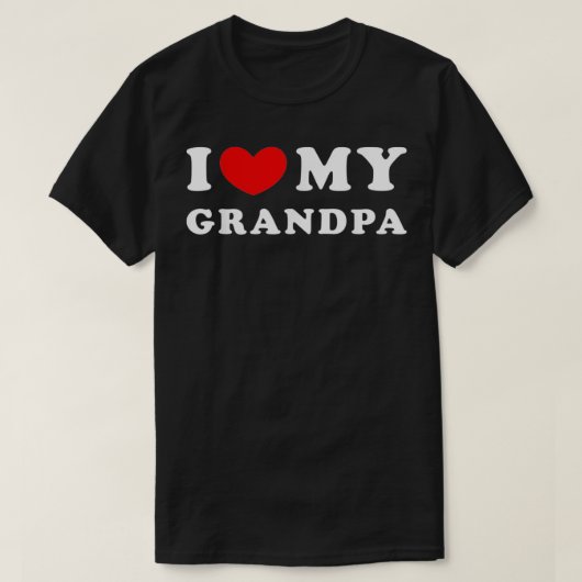 Ik hou van mijn opa, ik hoor mijn opa t-shirt (Design voorkant)