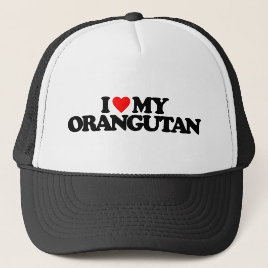 IK HOU VAN MIJN ORANG-OETAN TRUCKER PET (Voorkant)