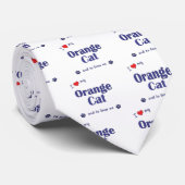 Ik hou van mijn Oranje kat (mannenkat) Stropdas (Opgerold)