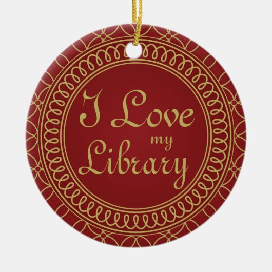 Ik hou van mijn  ornament Librarian Gift (Voorkant)