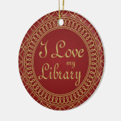 Ik hou van mijn  ornament Librarian Gift (Links)