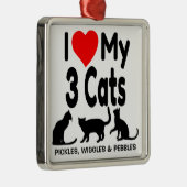 Ik hou van mijn Ornament met drie katten (Rechts)