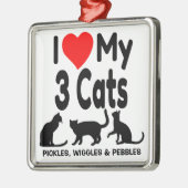 Ik hou van mijn Ornament met drie katten (Links)