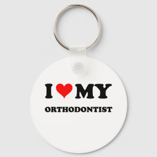 Ik hou van mijn orthodontist sleutelhanger