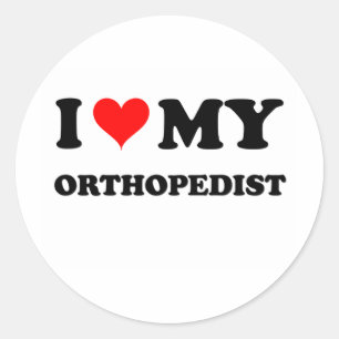 Ik hou van mijn orthopedist ronde sticker