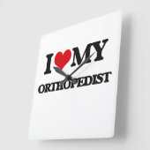 Ik hou van mijn Orthopedist Vierkante Klok (Hoek)