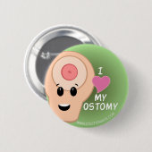 Ik hou van mijn Ostomy! Ronde Button 5,7 Cm (Voorkant /achterkant)