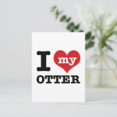 Ik hou van mijn otter briefkaart (Staand voorkant)