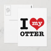 Ik hou van mijn otter briefkaart (Voorkant / Achterkant)