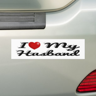Ik hou van mijn ouband schattige zwarte tekst bumpersticker