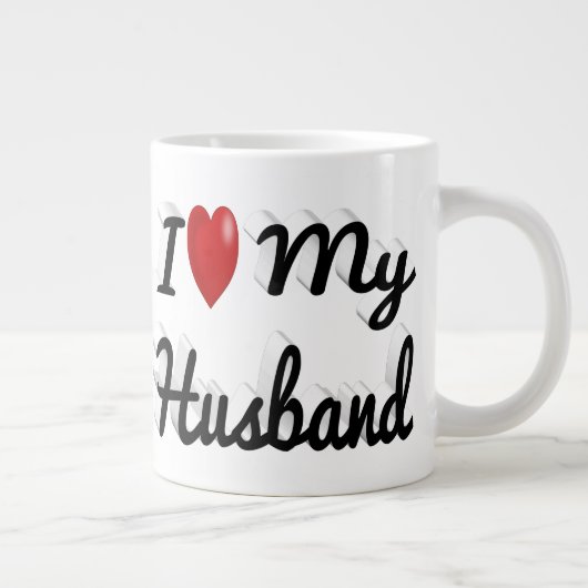 Ik hou van mijn ouband schattige zwarte tekst grote koffiekop (Rechts)