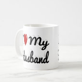 Ik hou van mijn ouband schattige zwarte tekst koffiemok (Voorkant links)