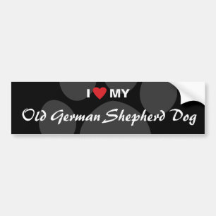 Ik hou van mijn oude Duitse Shepherd Dog Bumpersticker