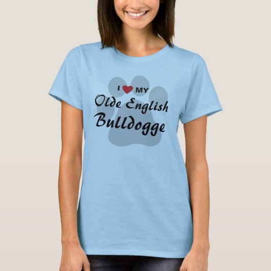 Ik hou van mijn oude Engelse Bulldogge Shirt (Voorkant)
