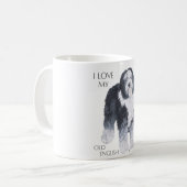 Ik hou van mijn oude Engelse schapendoes Koffiemok (Voorkant links)